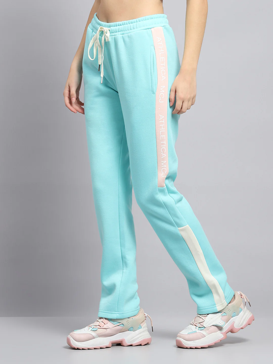 Women Blue Printed Regular Fit Lower - Image 3