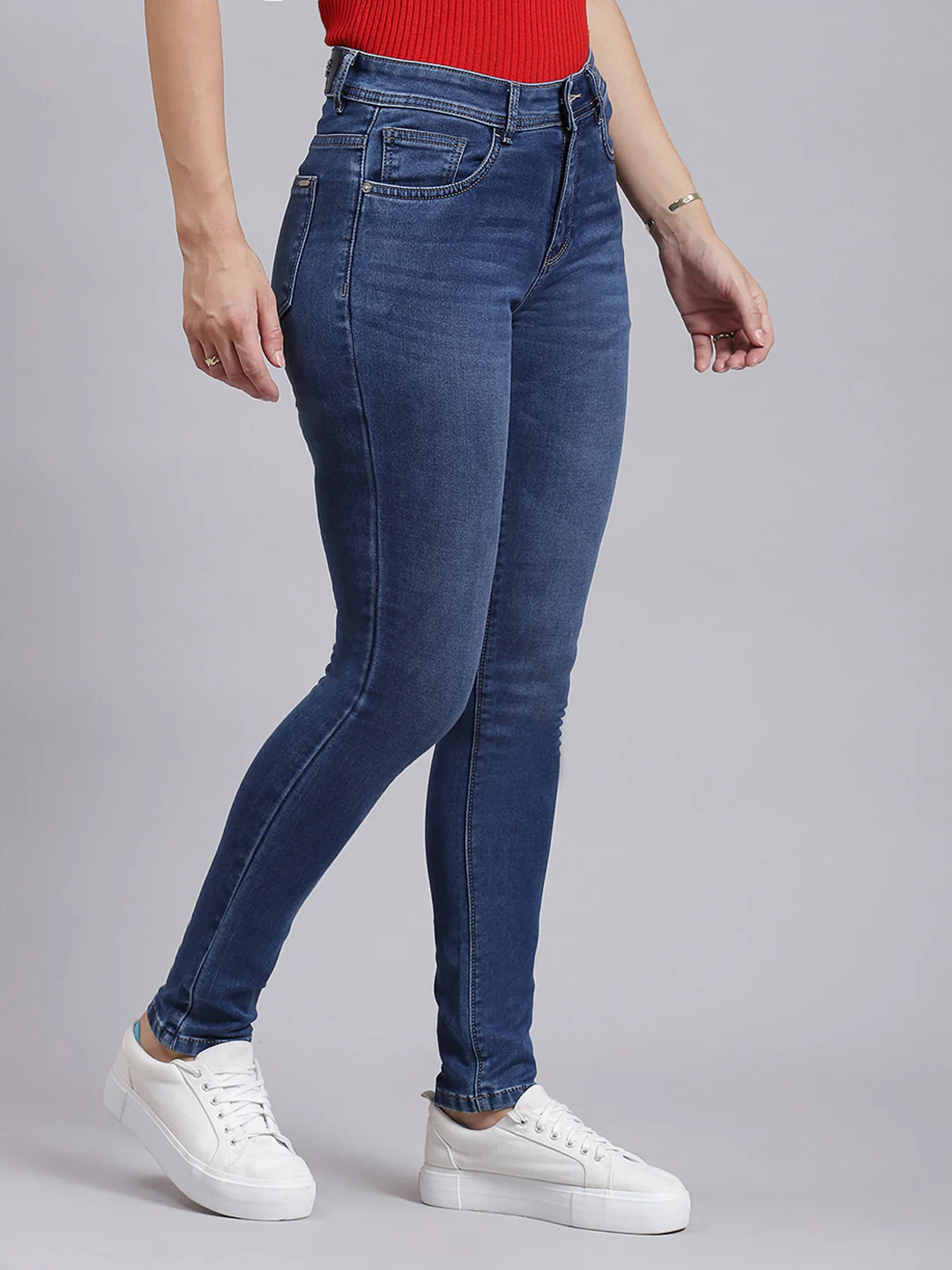 Women Blue Regular Fit Denim - Image 3