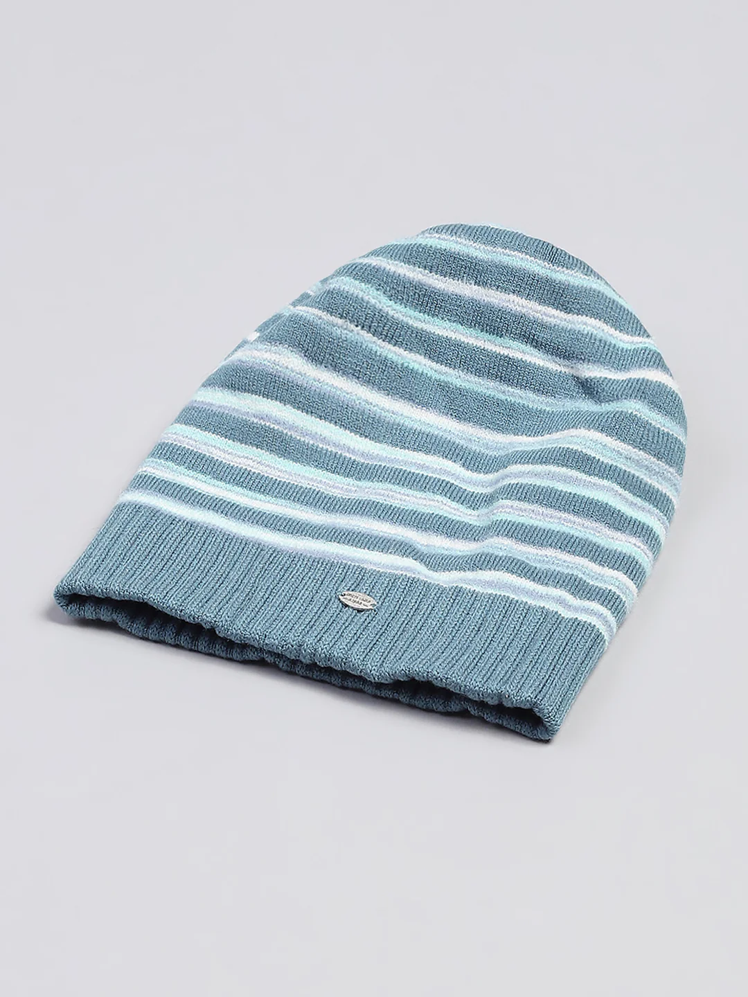 Women Blue Self Design Cap - Image 6