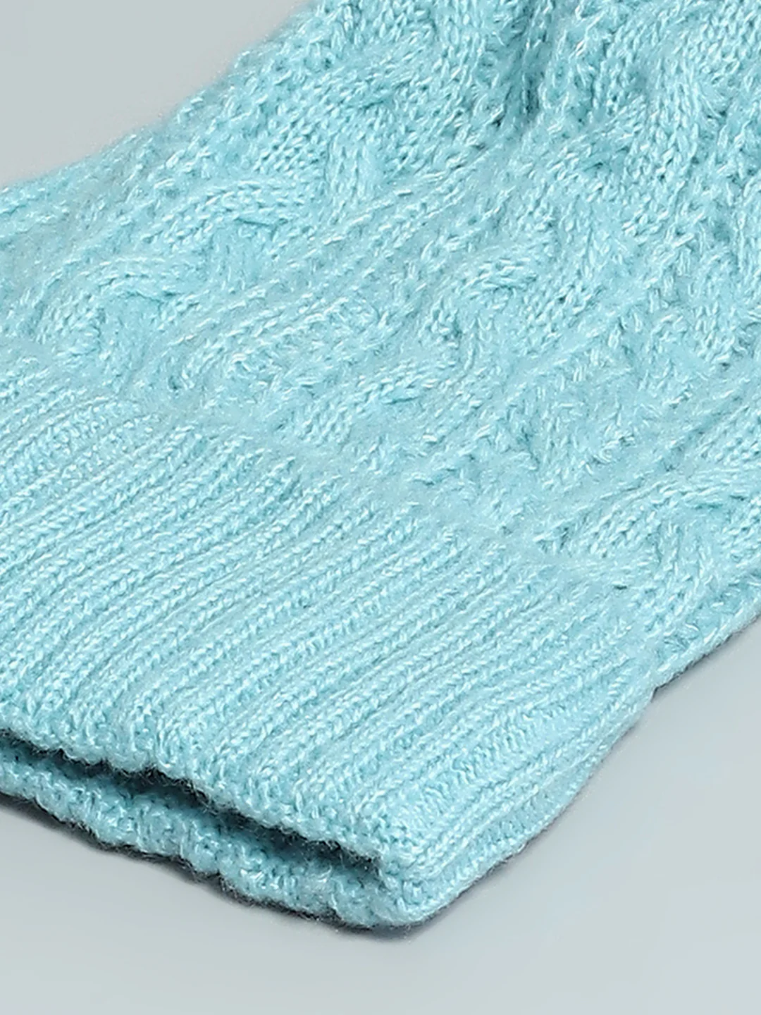 Women Blue Self Design Cap - Image 7