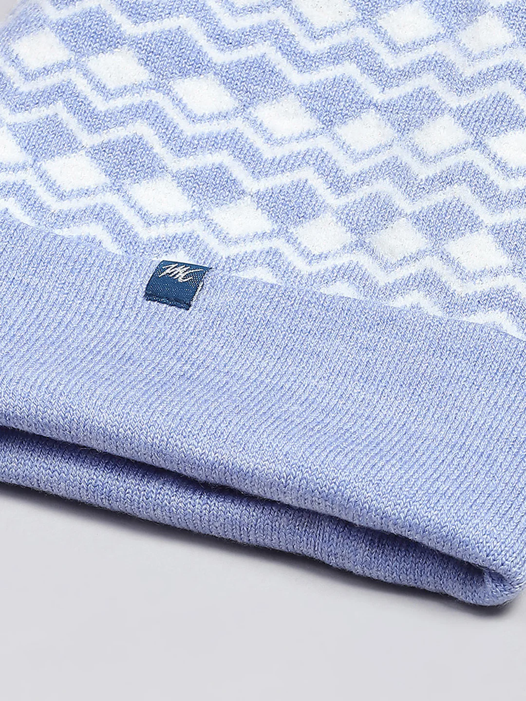 Women Blue Self Design Cap - Image 7