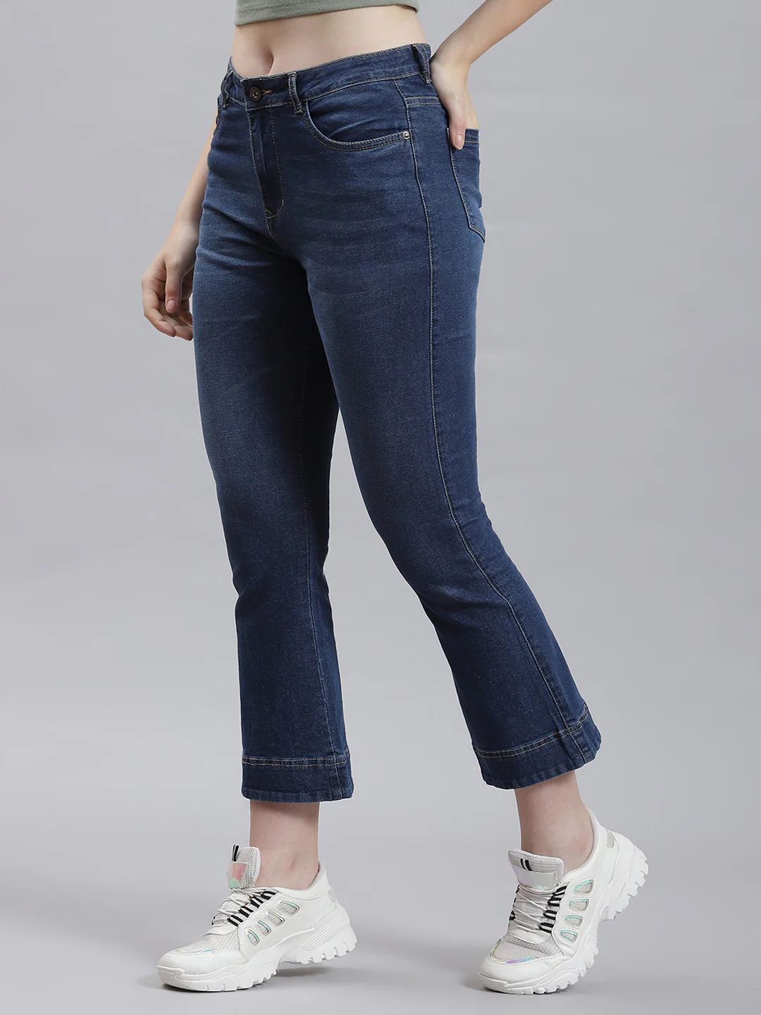 Women Blue Bootcut Denim - Image 4