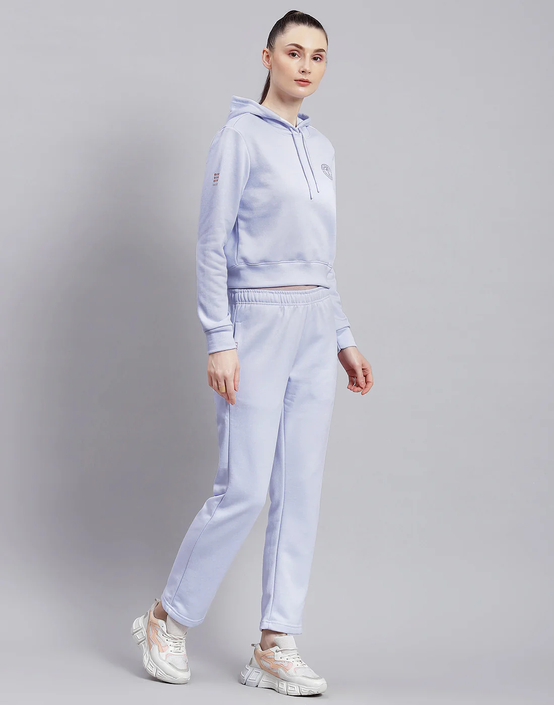 Rock.it Women Blue Solid Hooded Full Sleeve Cords Set - Image 4