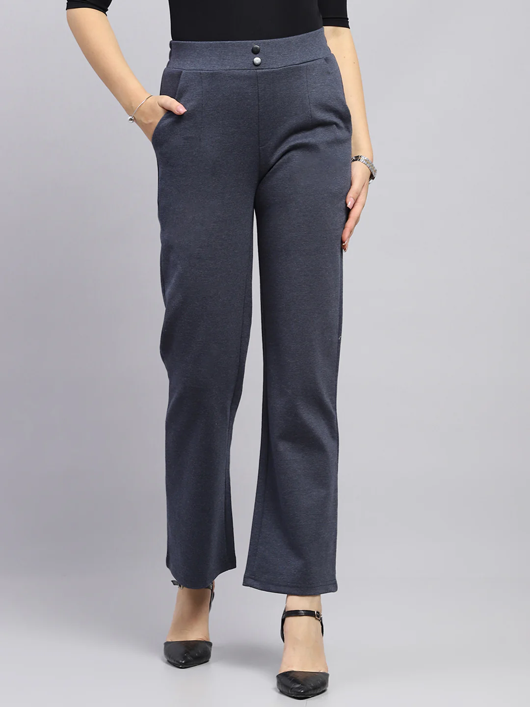 Women Blue Solid Jegging