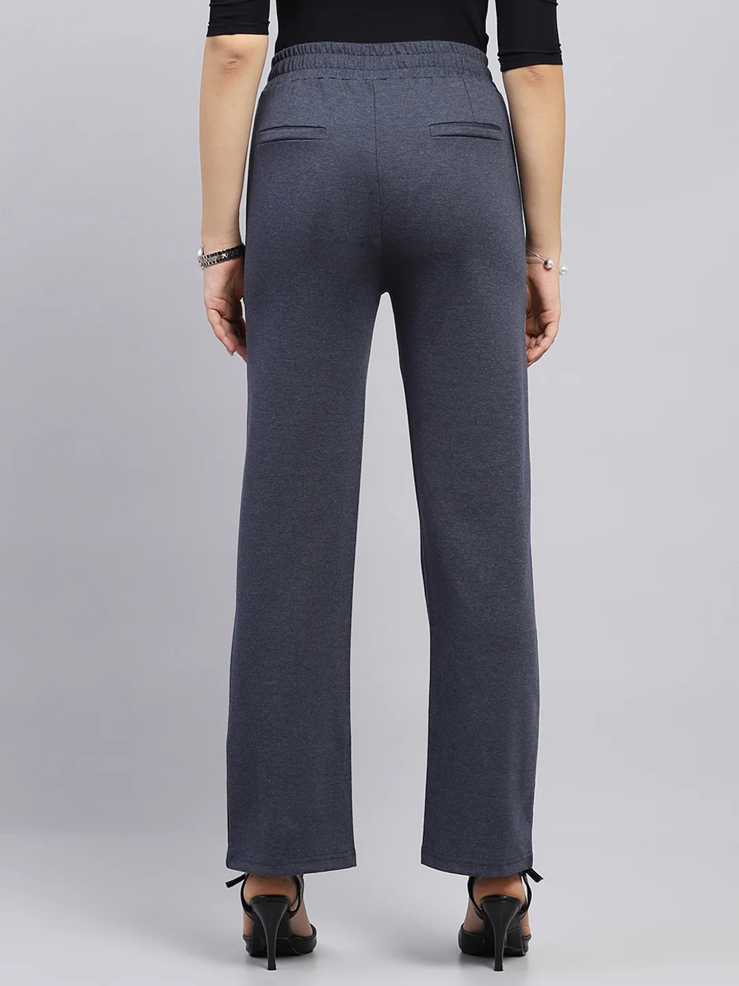 Women Blue Solid Jegging - Image 5