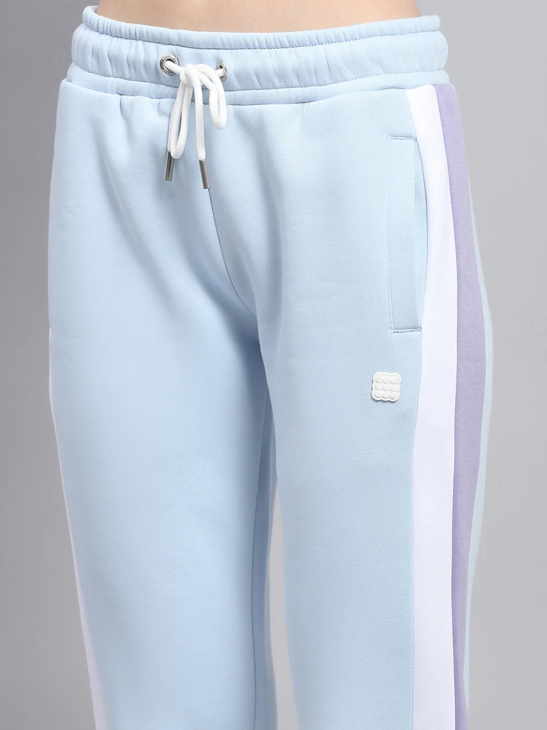 Rock.it Women Blue Solid Mock Neck Full Sleeve Tracksuit - Image 9