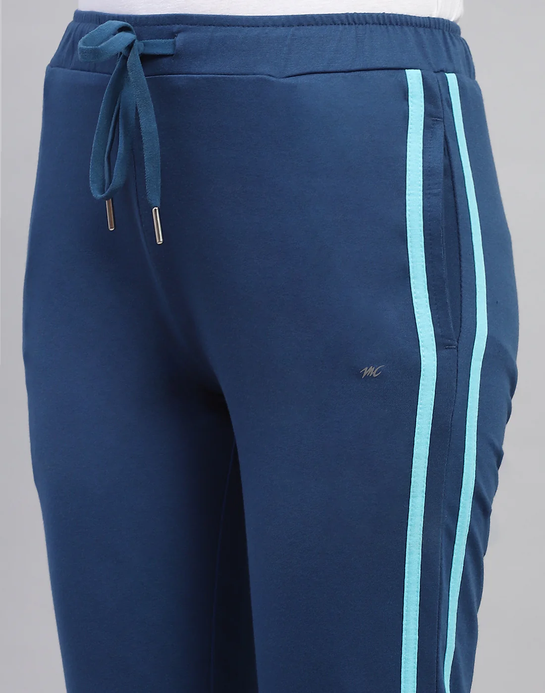 Women Blue Solid Regular Fit Lower - Image 6