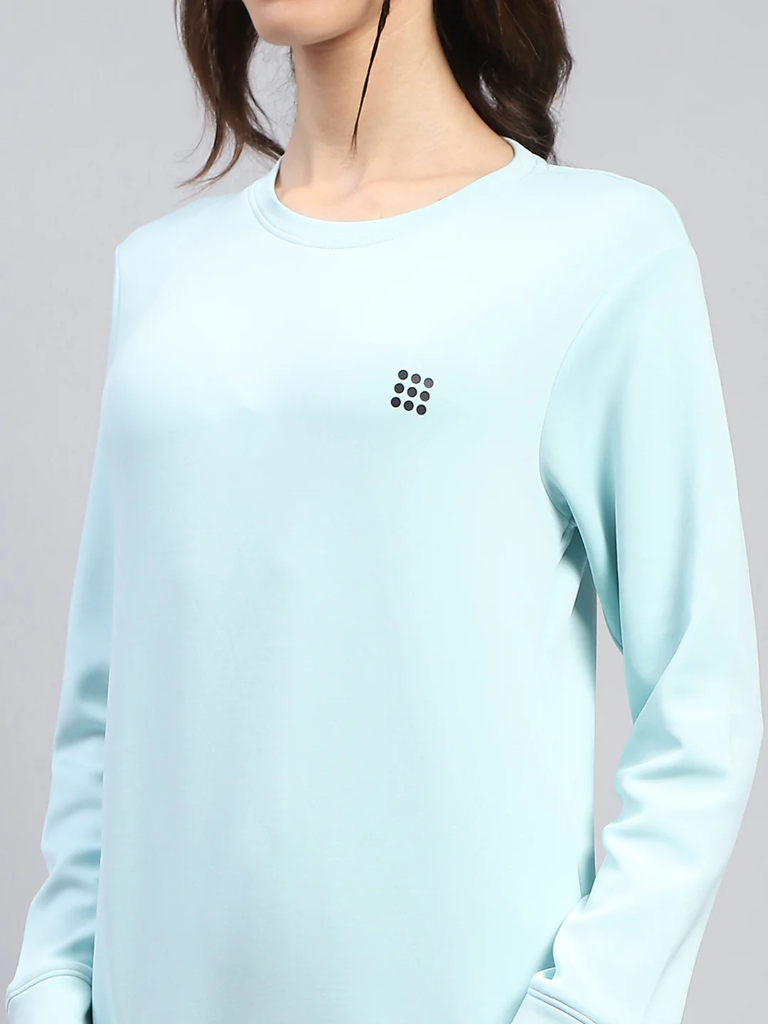 Rock.it Women Blue Solid Round Neck Full Sleeve Cords Set - Image 7