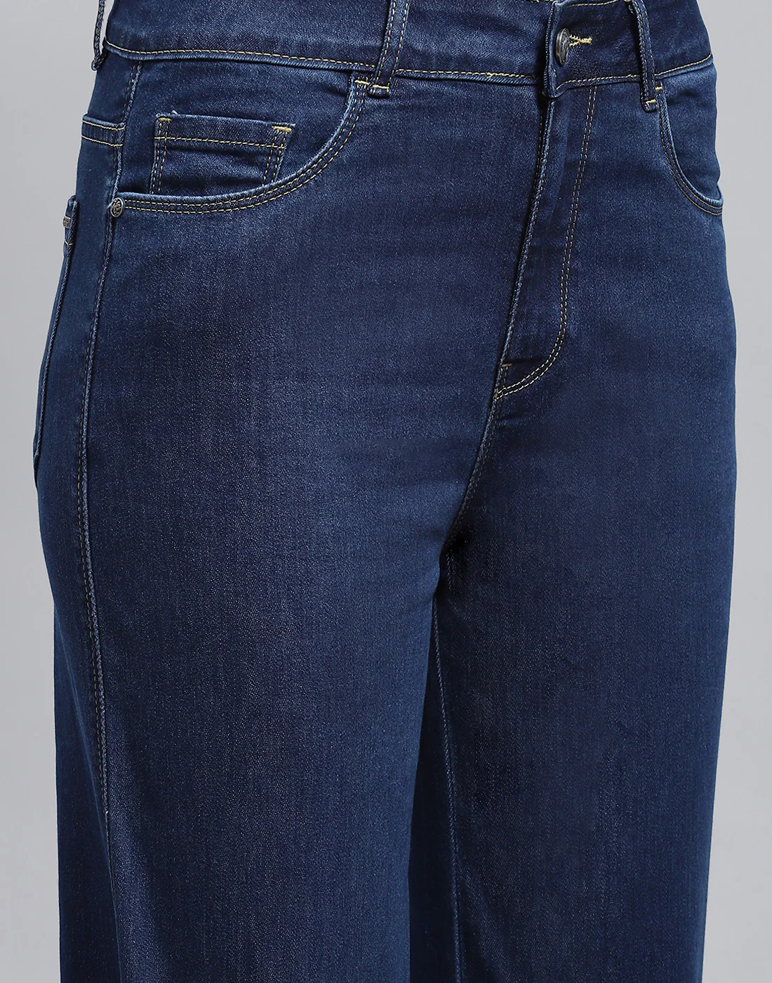 Women Blue Solid Slim Fit Denim - Image 6