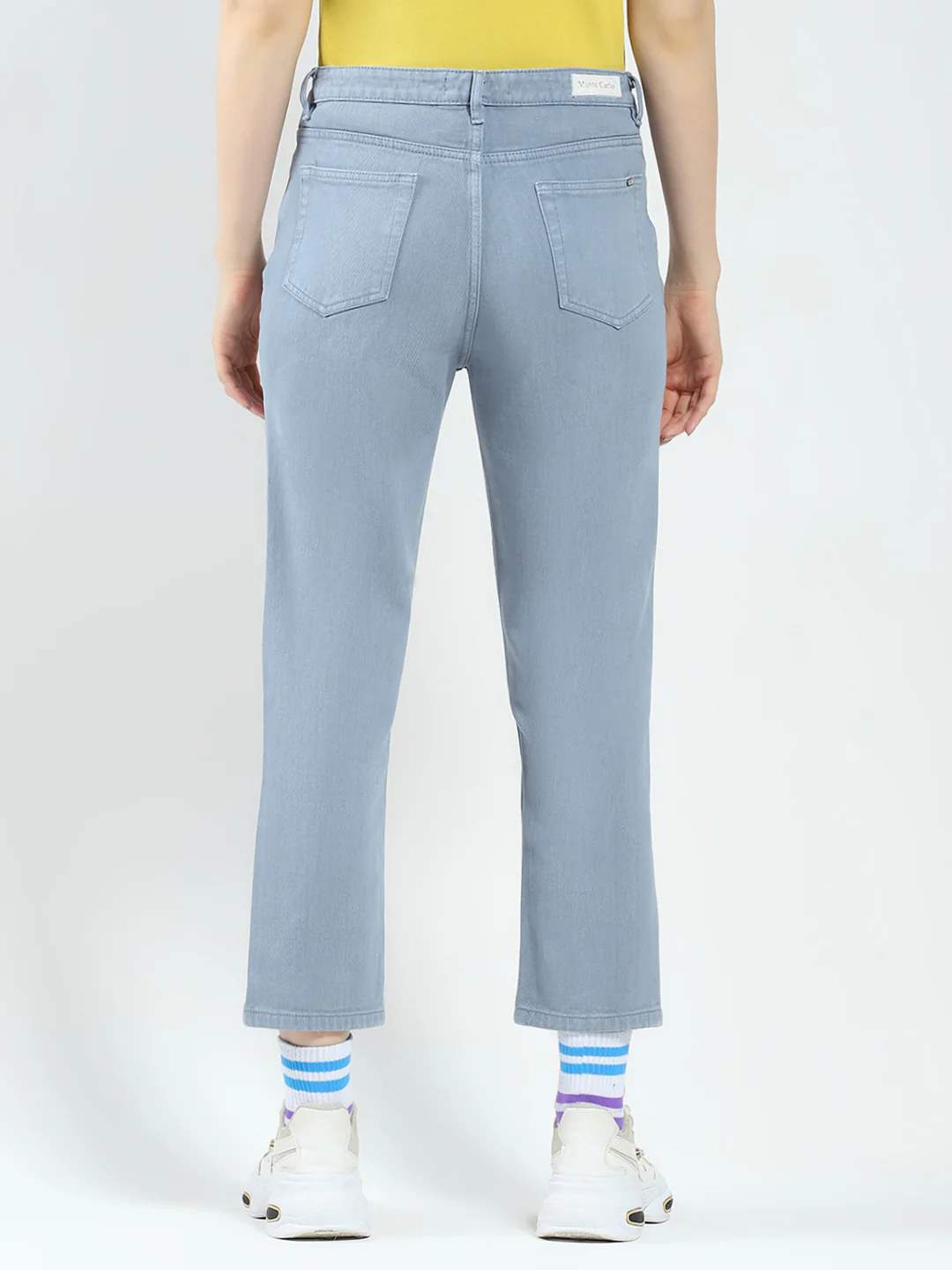 Women Blue Solid Slim Fit Denim - Image 5