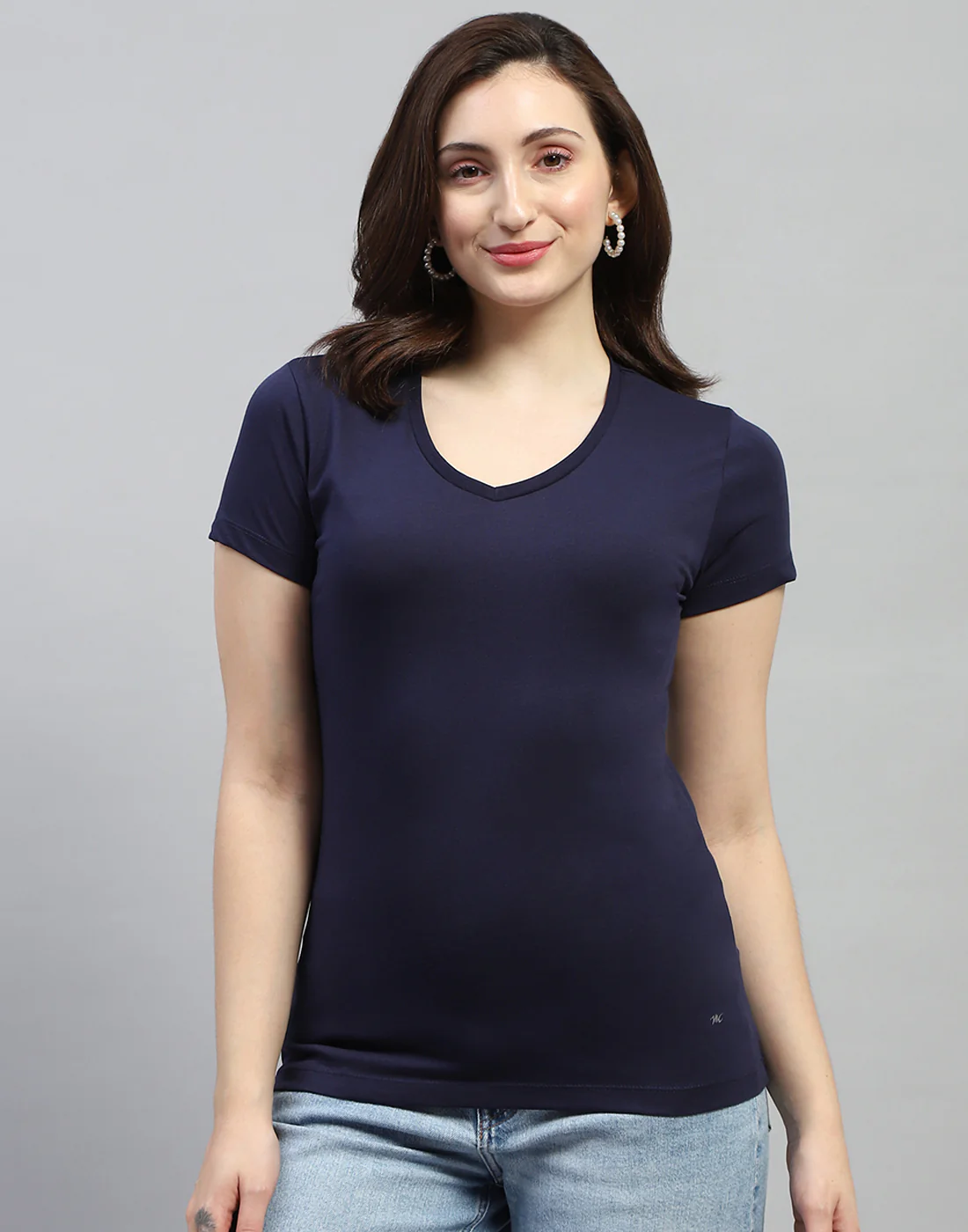 Women Bluish Purple & Red Solid V Neck Half Sleeve Top (Pack of 2) - Image 7