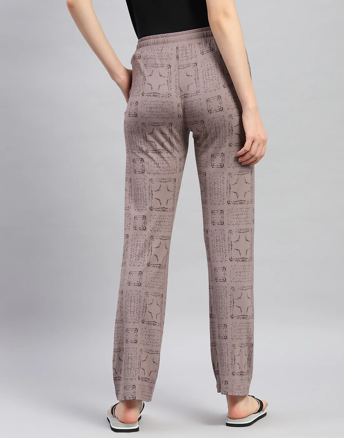 Women Brown Printed Regular Fit Lower - Image 5