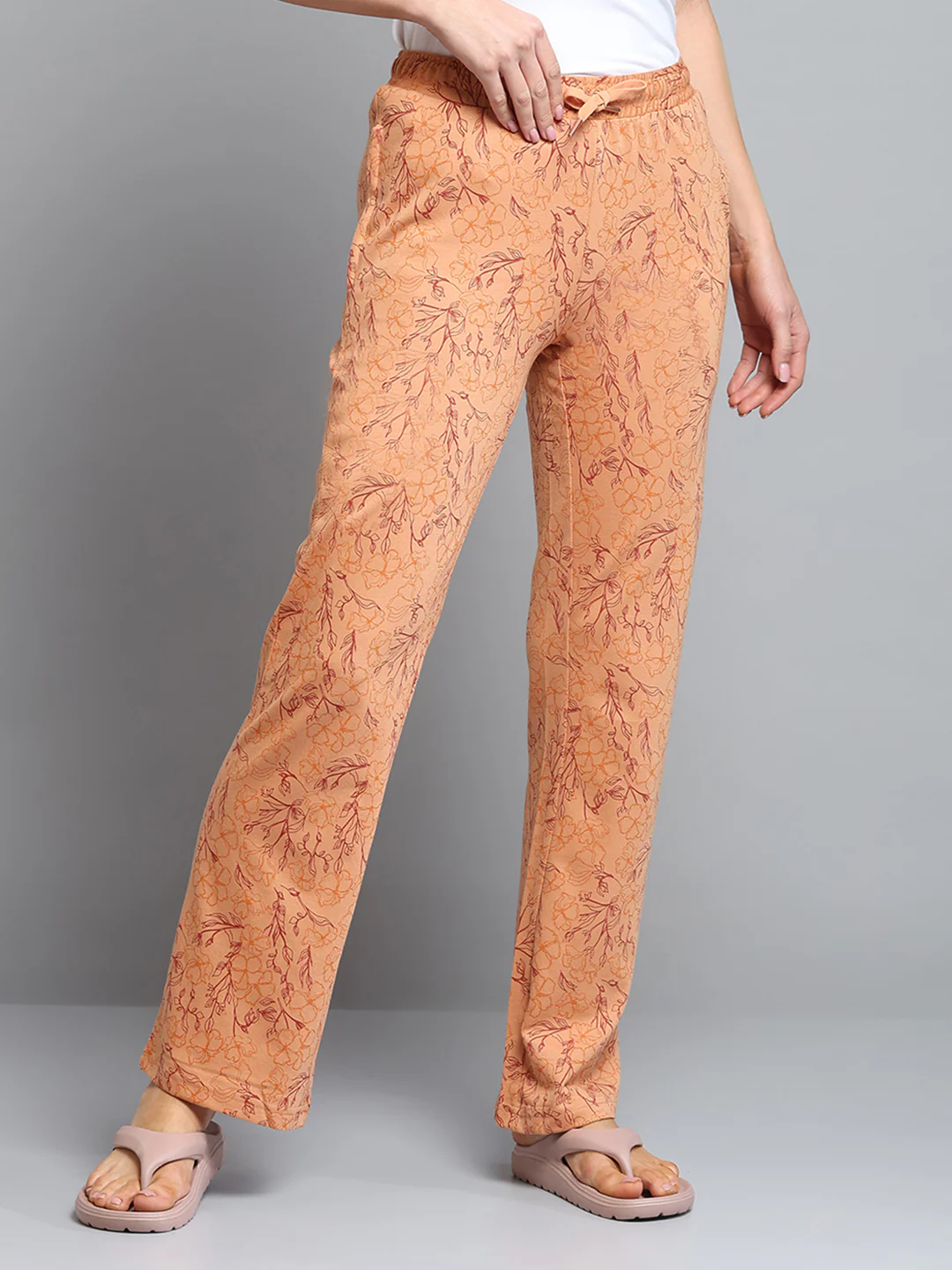 Women Brown Printed Regular Fit Lower - Image 4