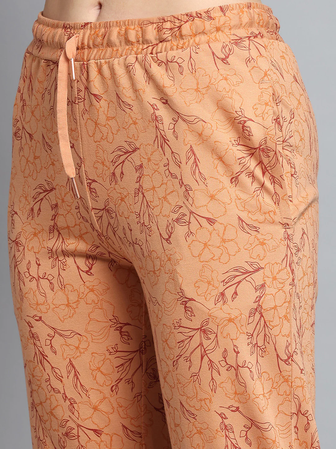 Women Brown Printed Regular Fit Lower - Image 6
