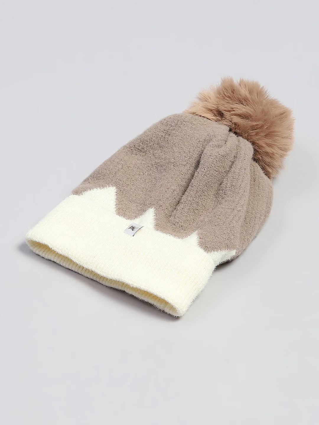 Women Brown Self Design Cap - Image 6