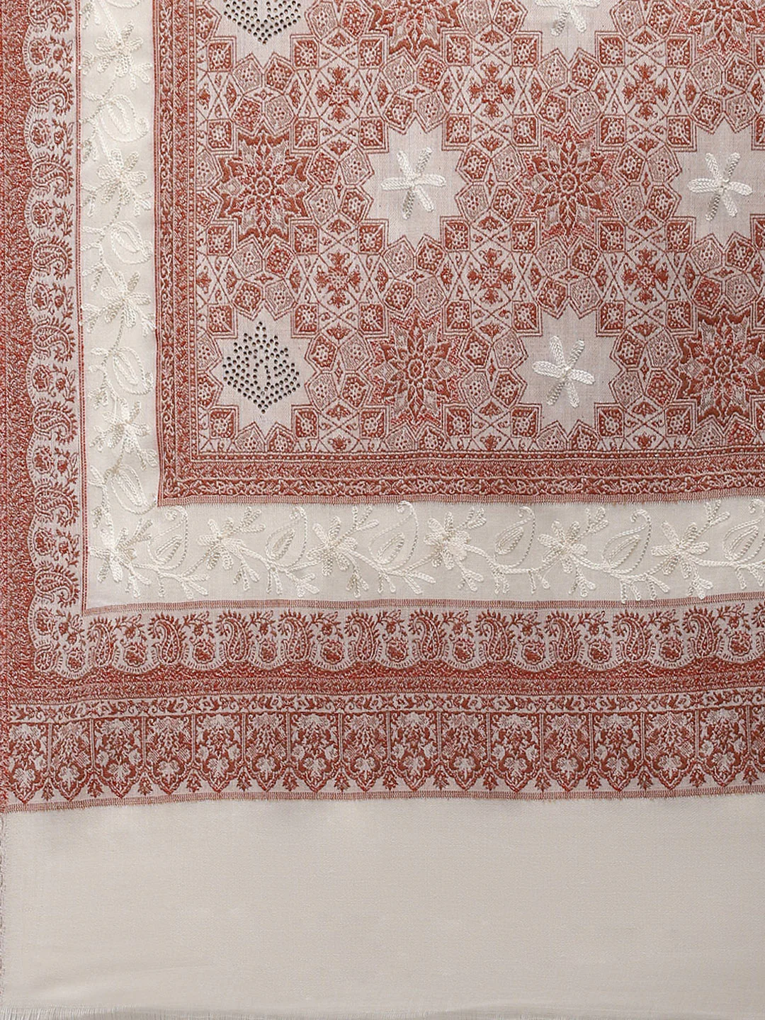 Women Brown Self Design Shawl - Image 6