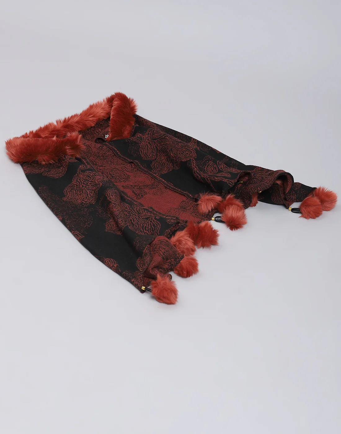 Women Brown Self Design Stole - Image 2