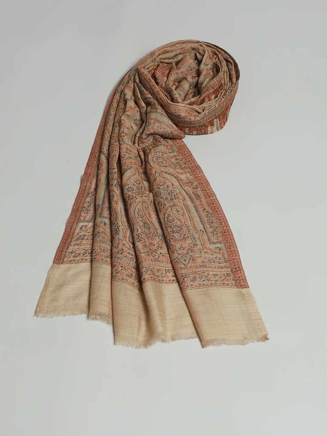 Women Brown Self Design Stole - Image 6