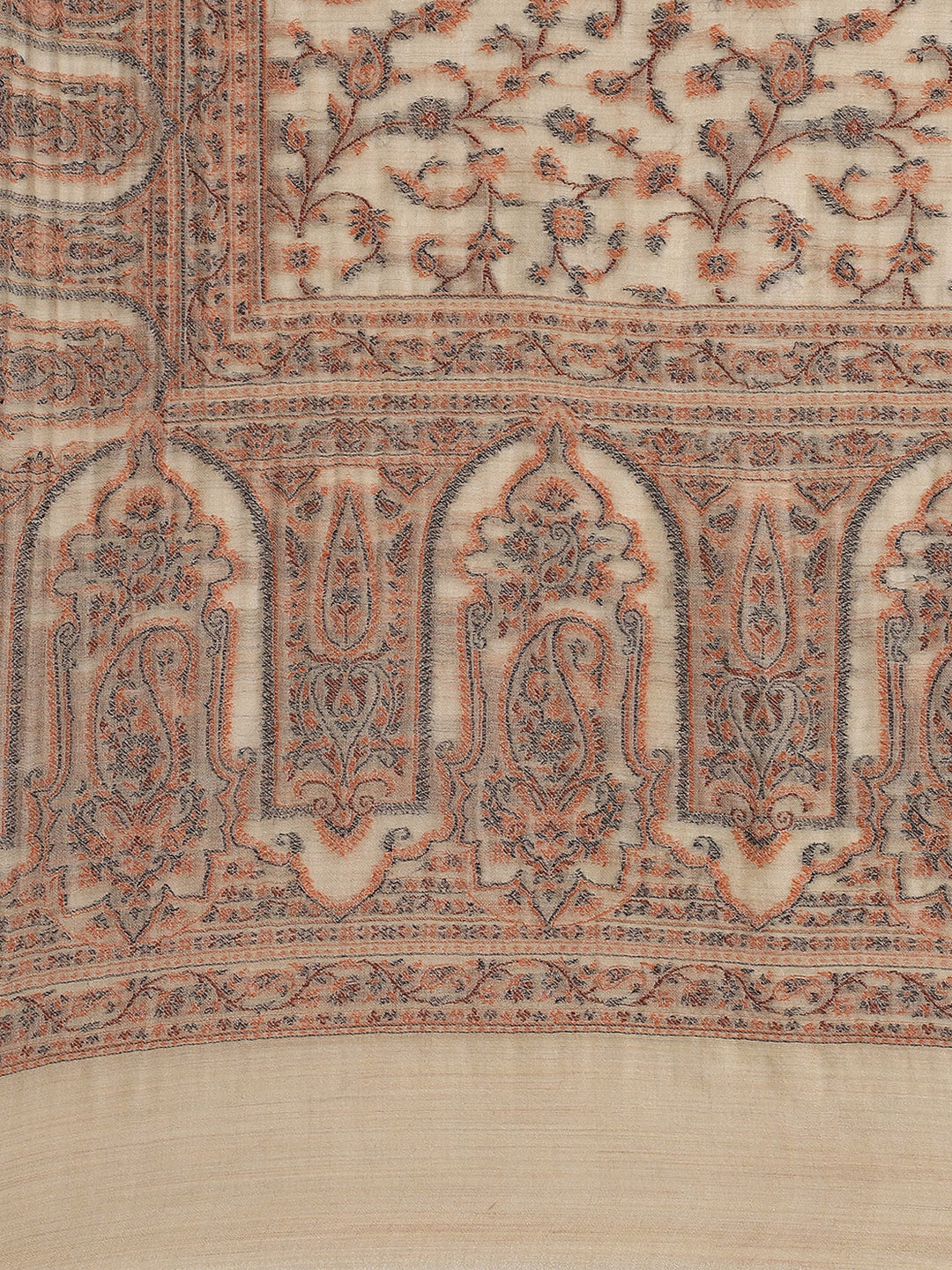 Women Brown Self Design Stole - Image 7
