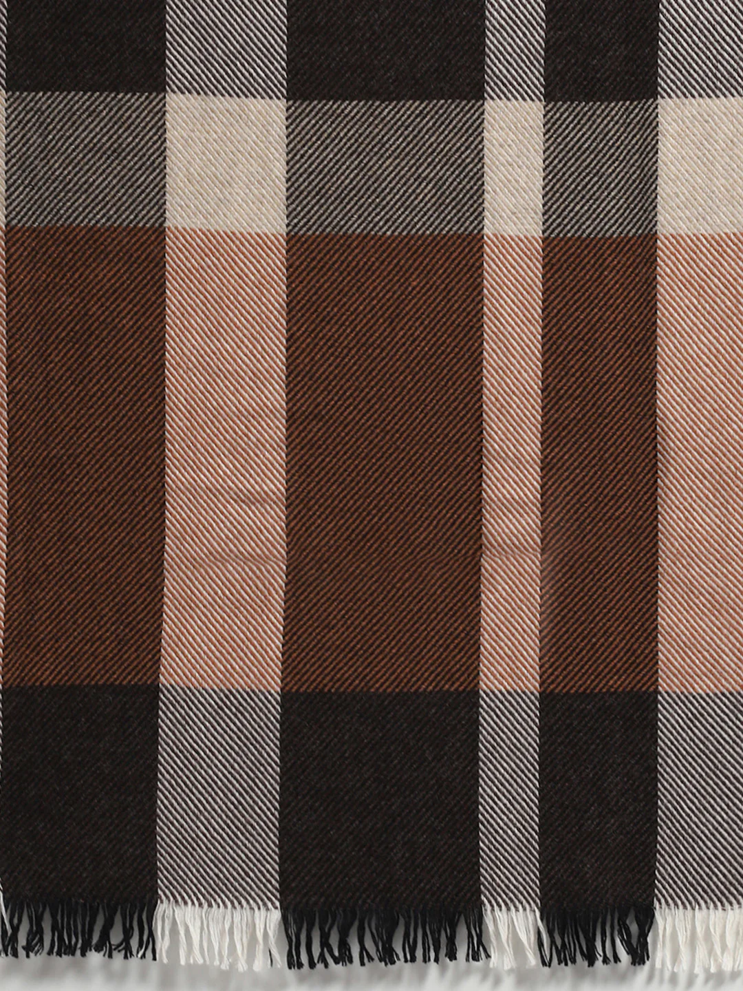 Women Brown Self Design Stole - Image 7