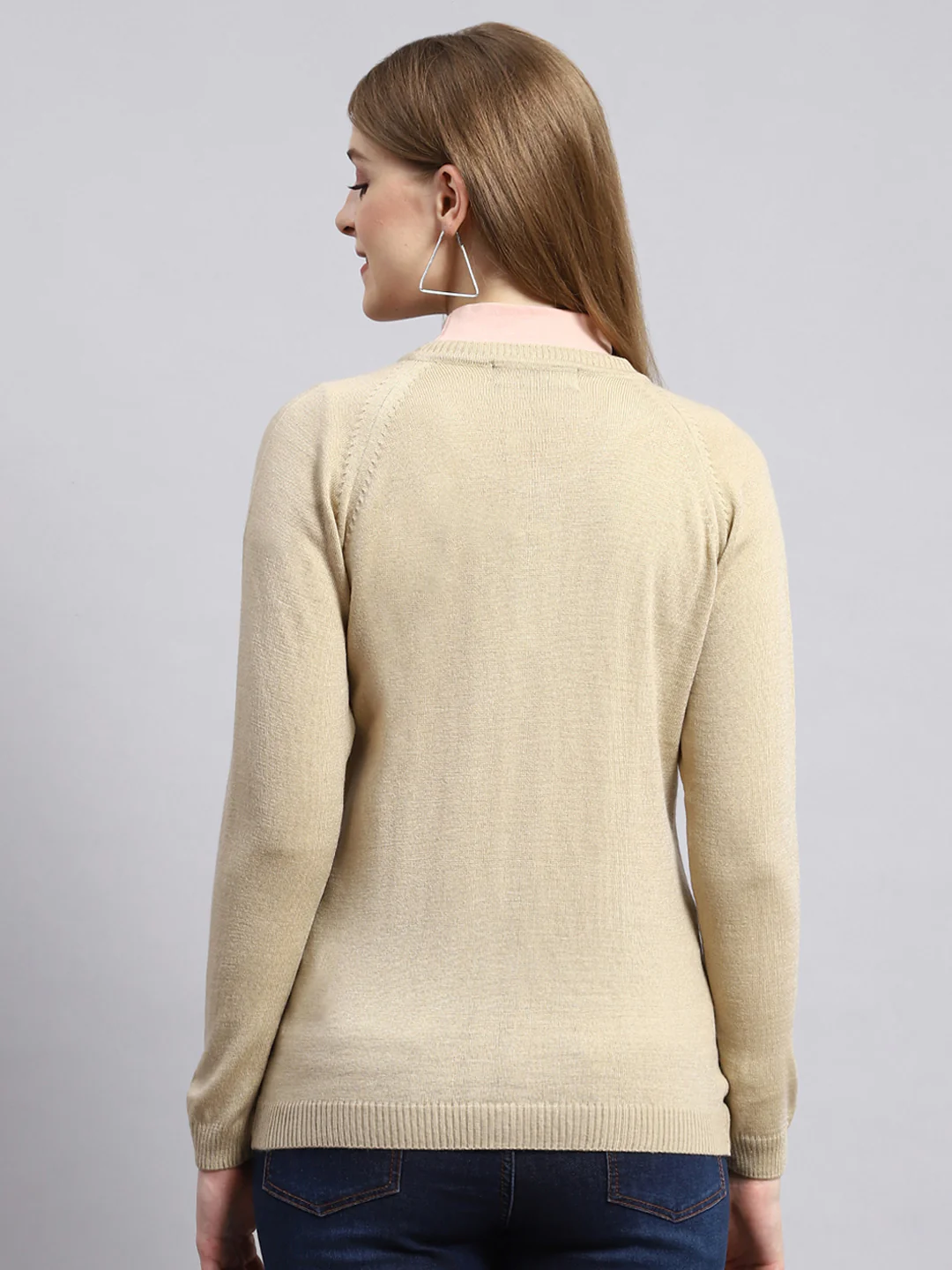 Women Brown Solid Cardigan - Image 5