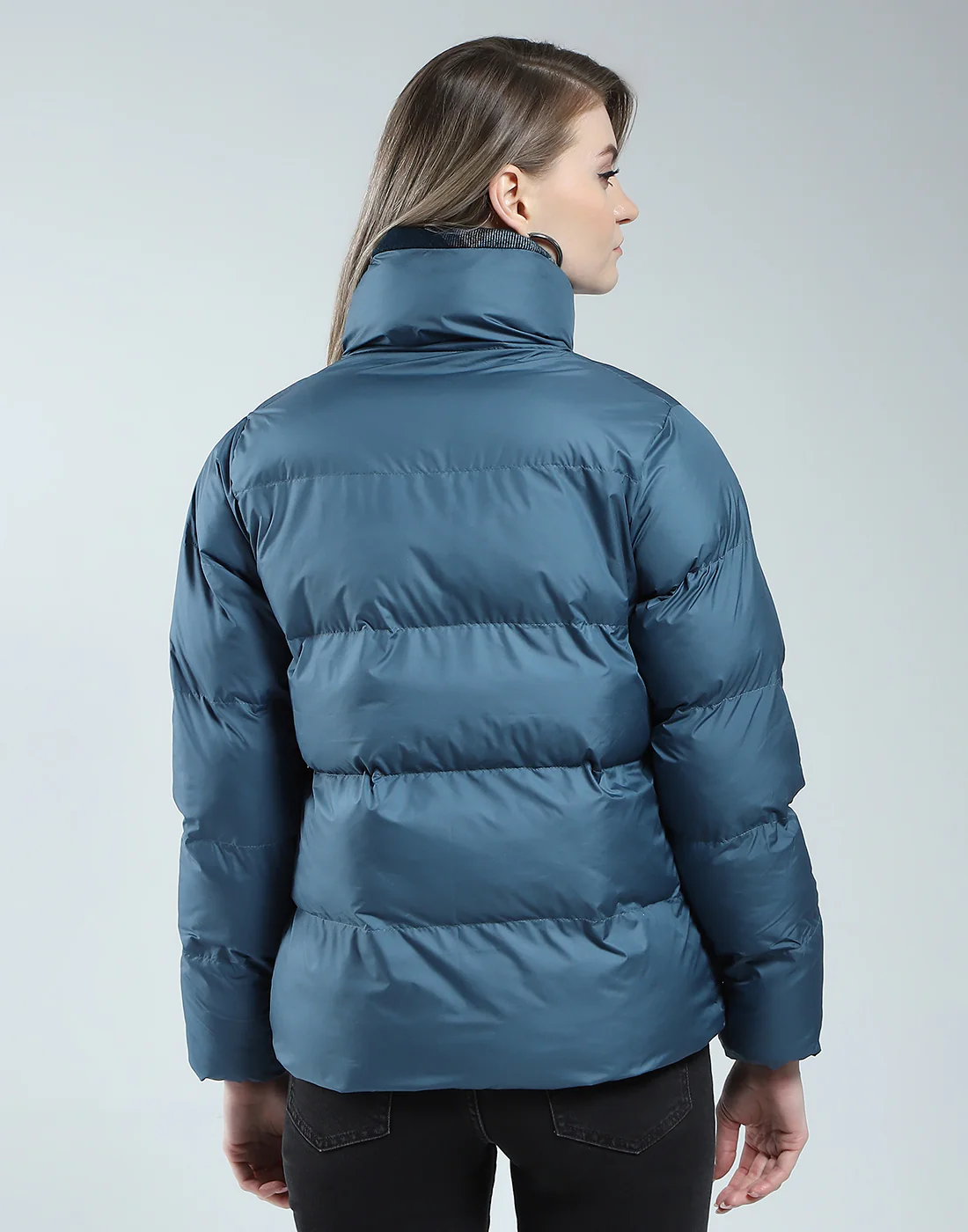 Women Brown Solid Collar Full Sleeve Jacket - Image 4