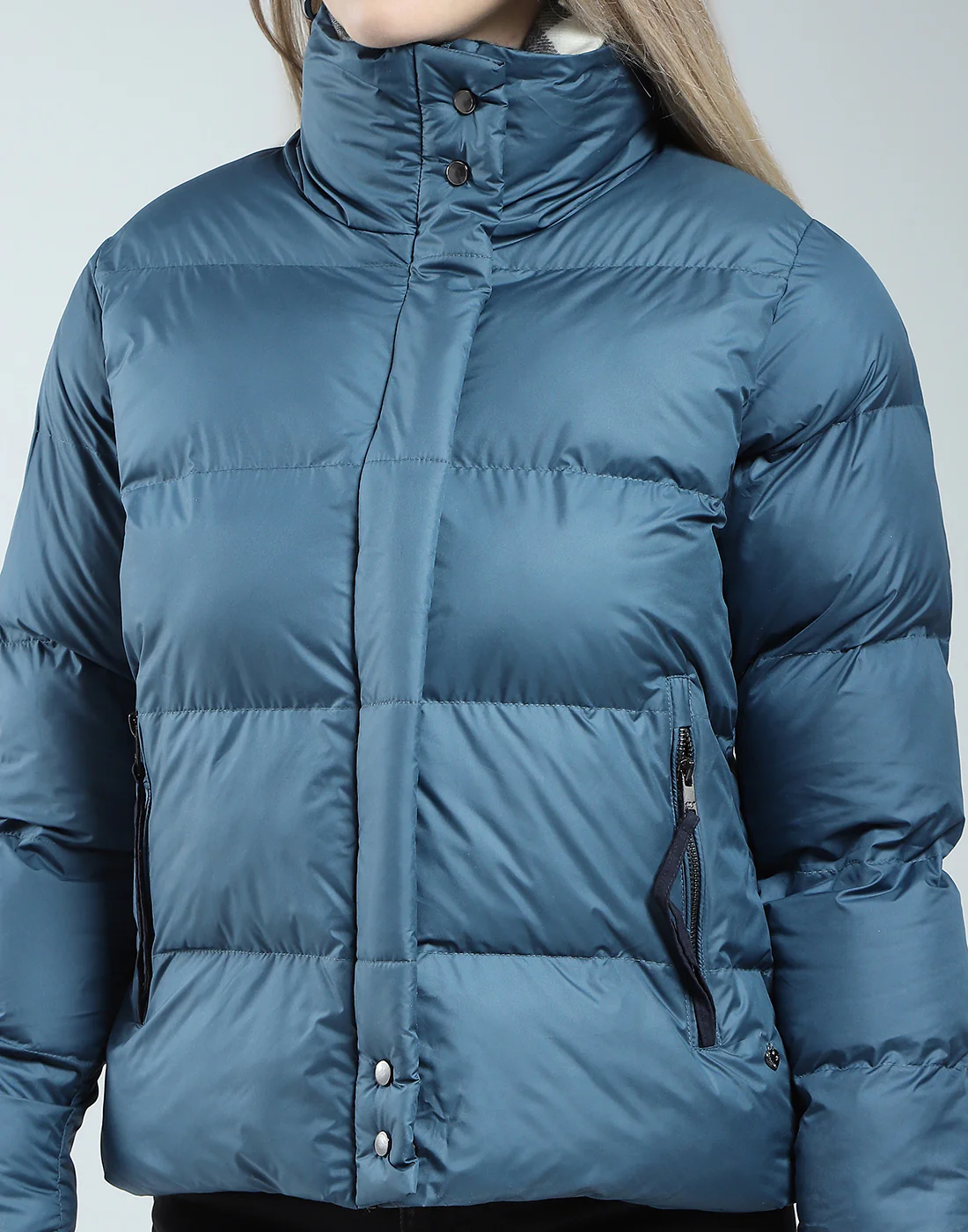 Women Brown Solid Collar Full Sleeve Jacket - Image 6