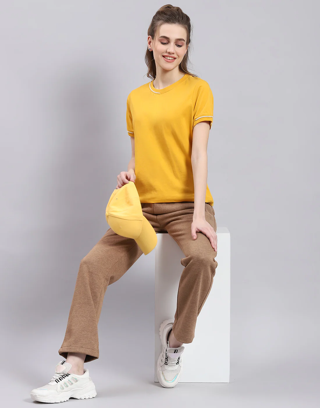 Women Brown Solid Regular Fit Winter Lower - Image 2