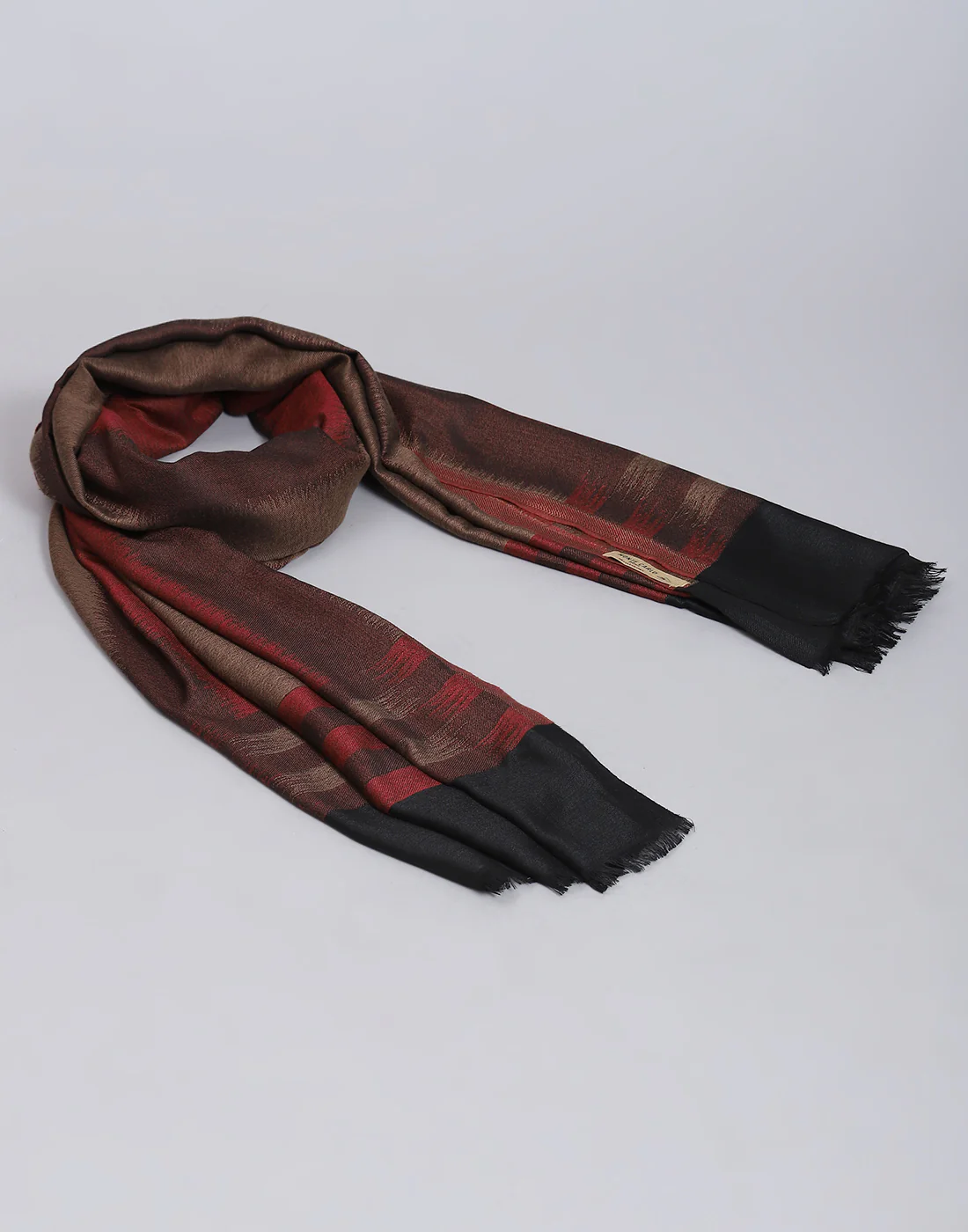 Women Brown Stripe Shawl - Image 6