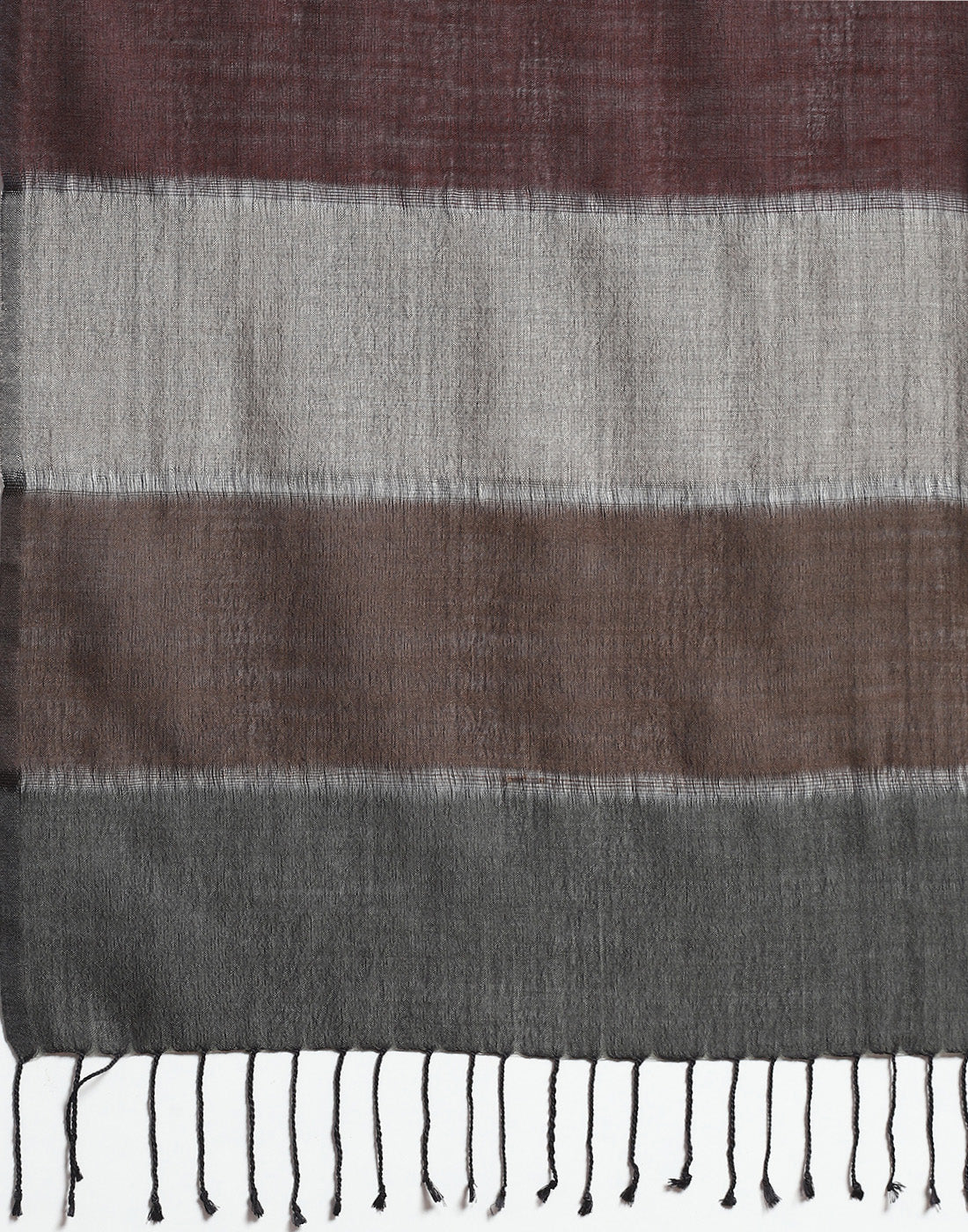 Women Brown Stripe Stole - Image 6