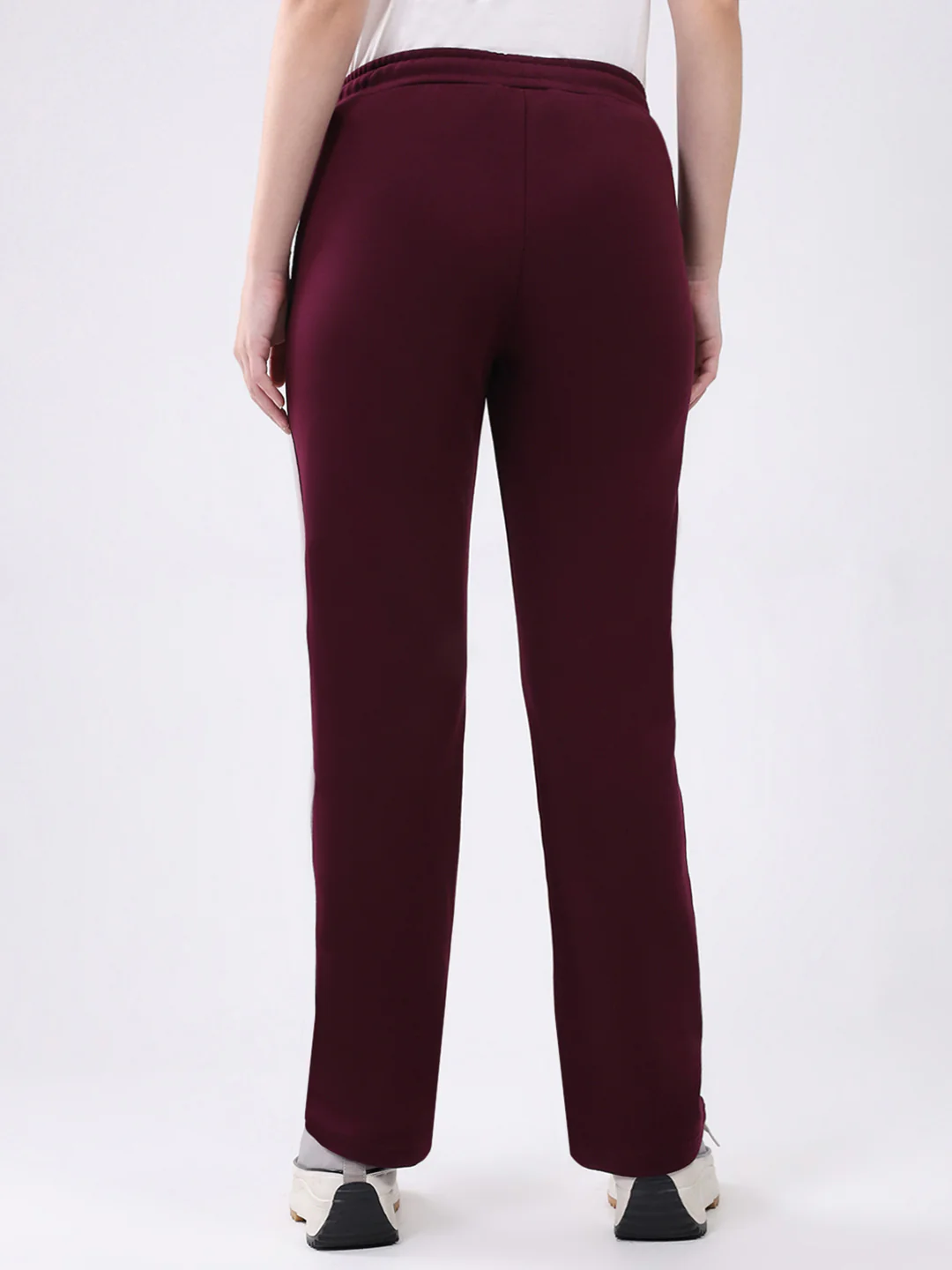 Women Burgundy Printed Regular Fit Winter Lower - Image 5