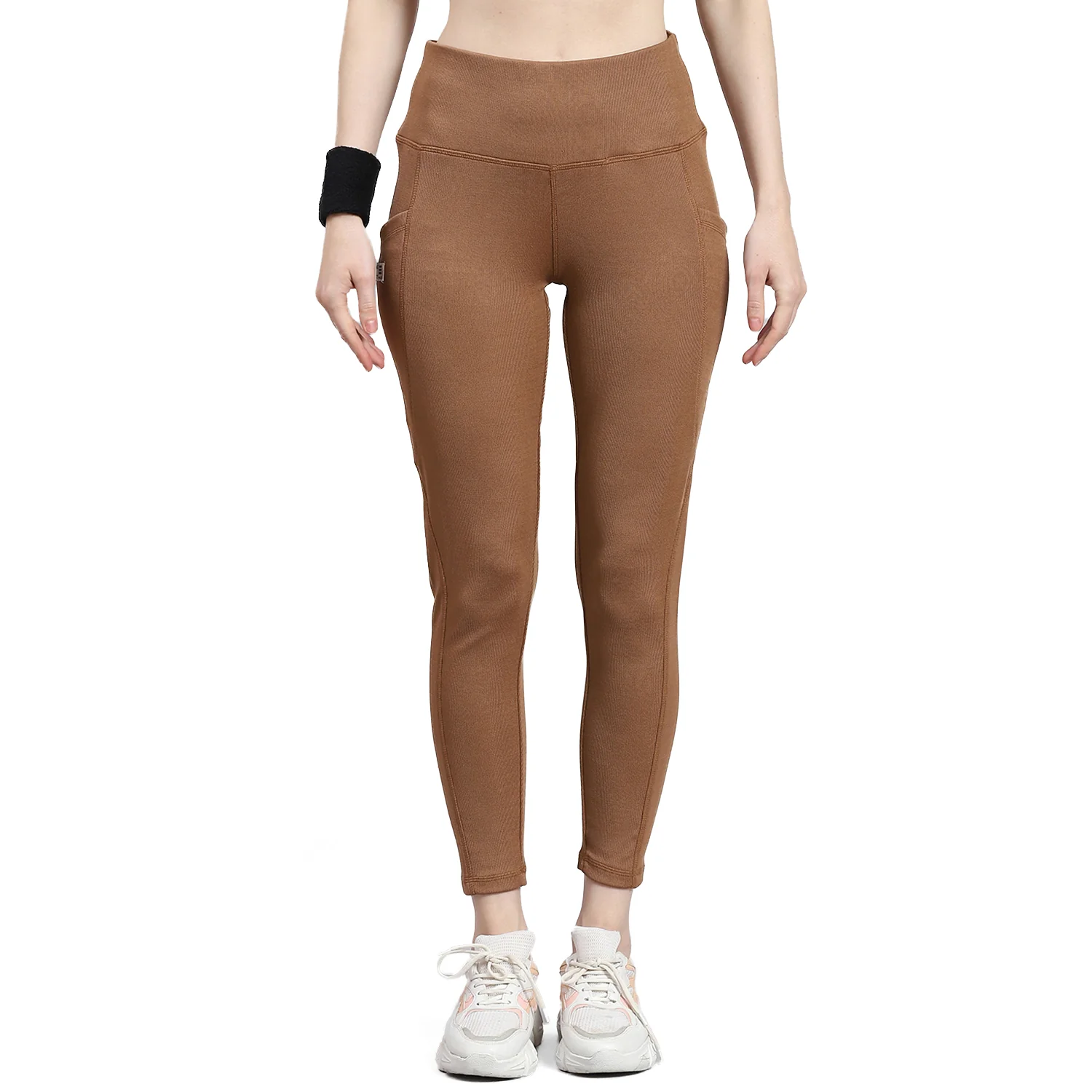 Rock.it Women Camel Brown Solid Regular Fit Legging - Image 6