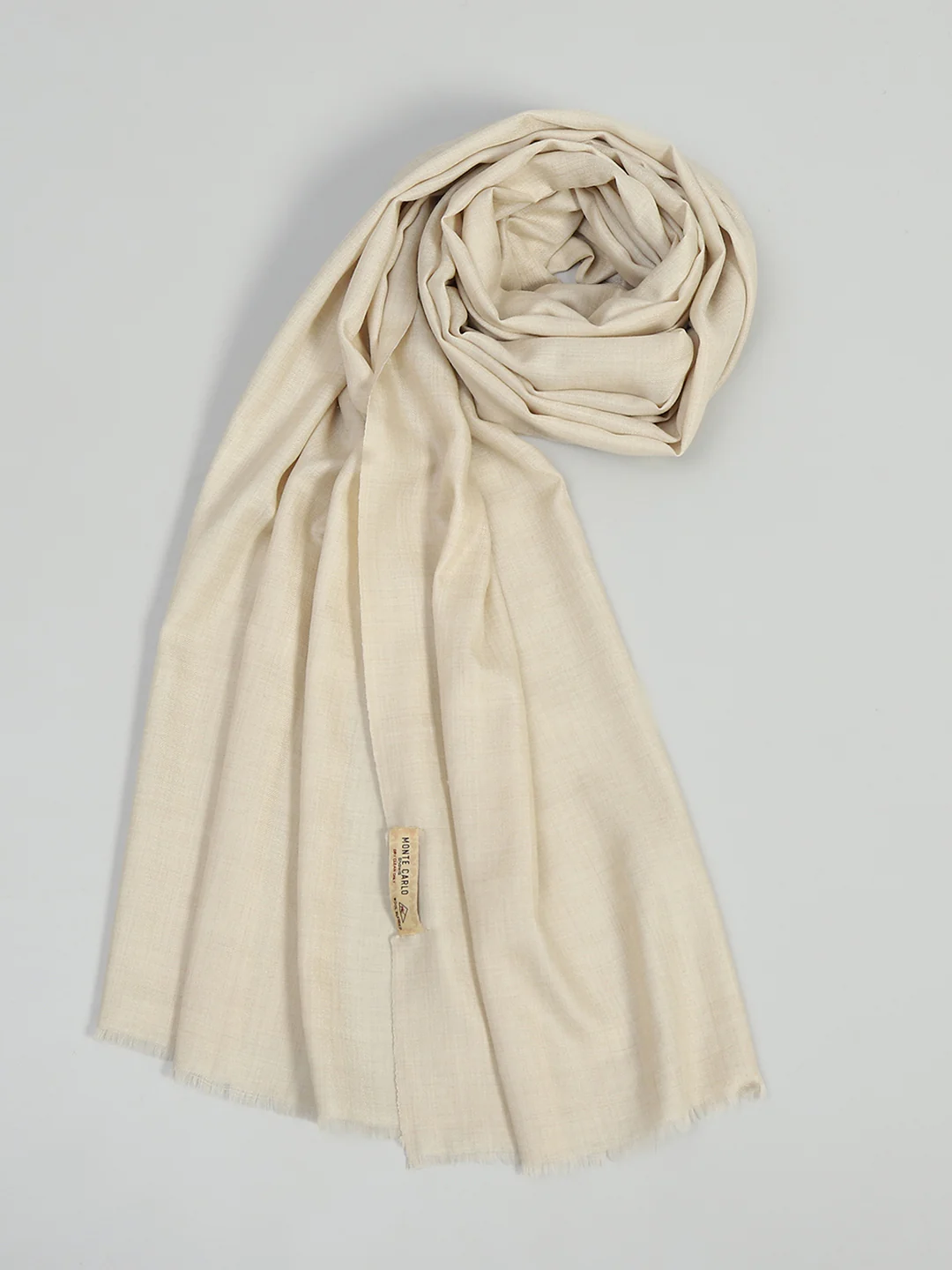 Women Cream Solid Reversible Shawl - Image 2