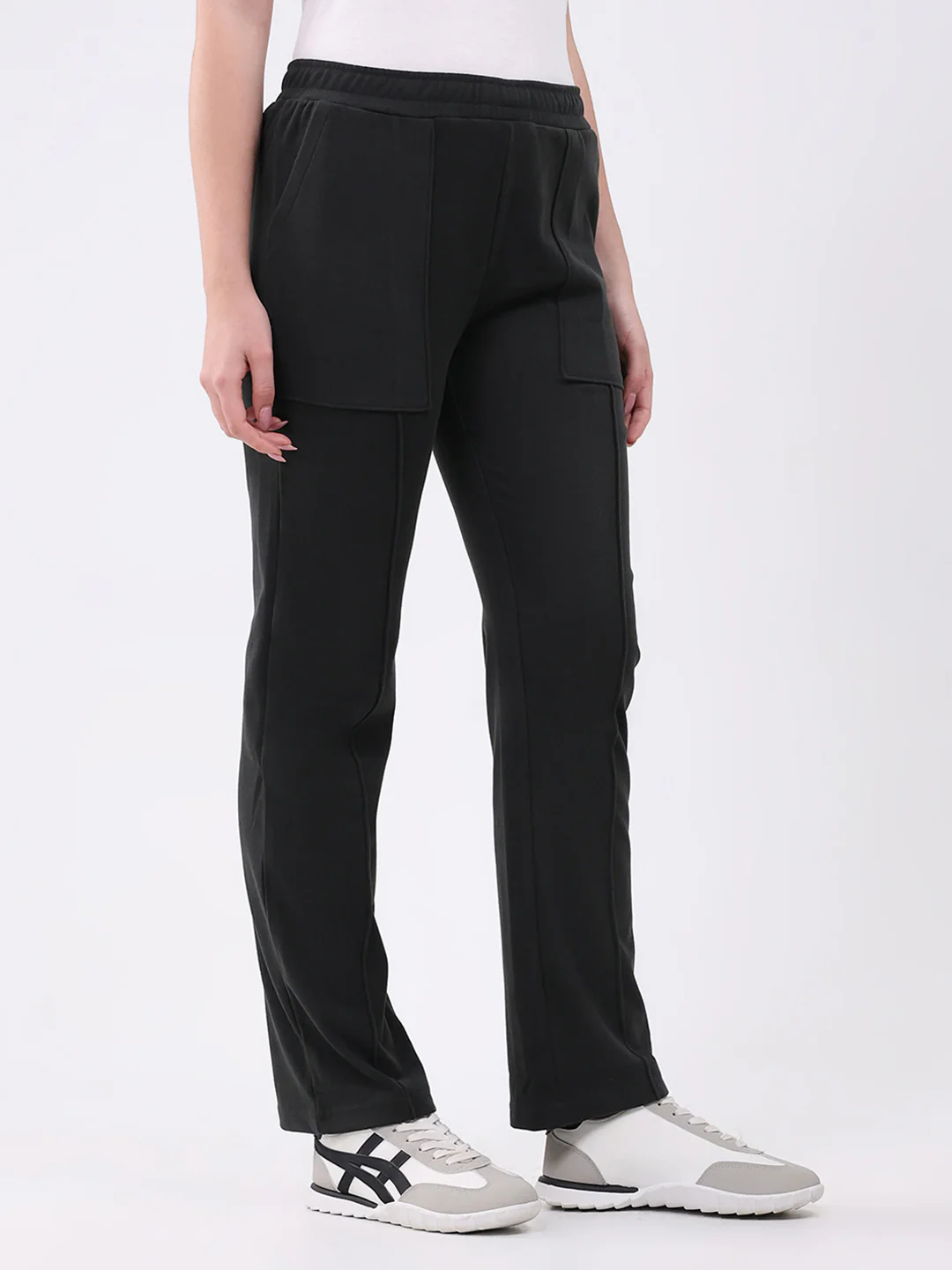 Women Dark Green Solid Regular Fit Winter Lower - Image 4