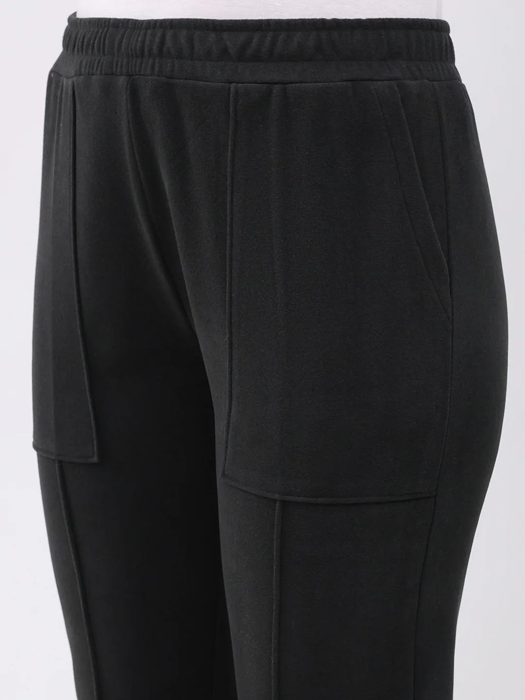Women Dark Green Solid Regular Fit Winter Lower - Image 6