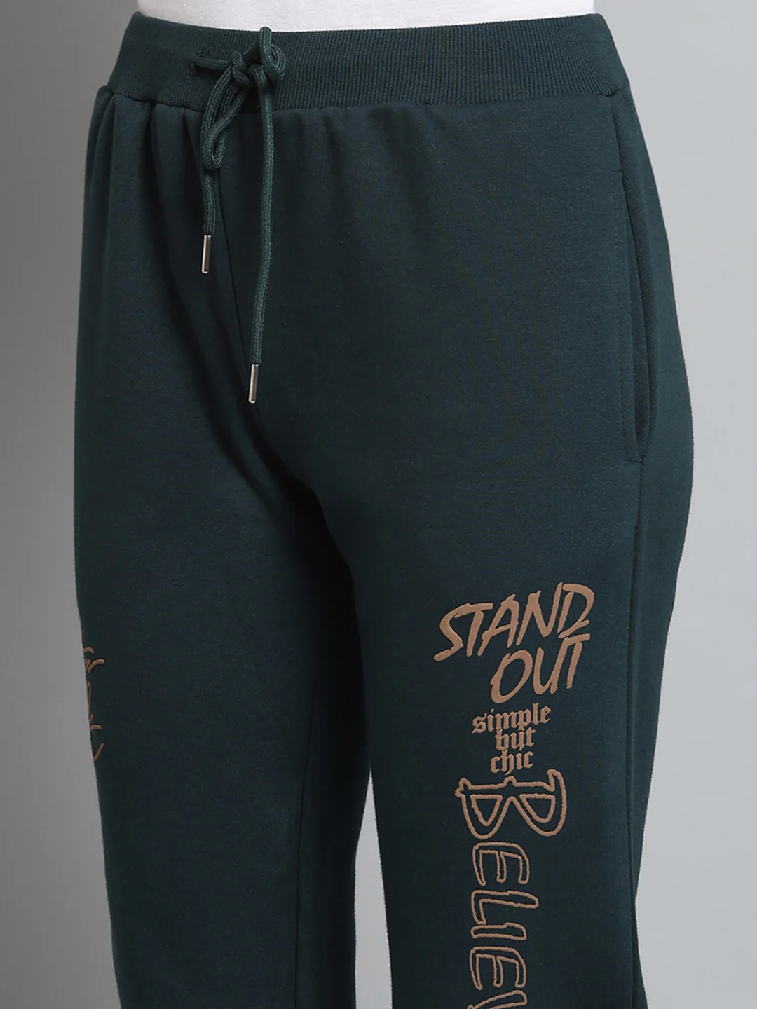 Women Green Printed Regular Fit Winter Lower - Image 6
