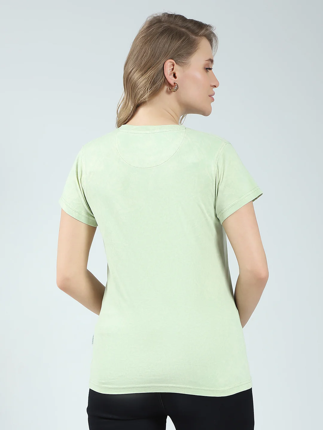 Rock.it Women Green Printed Round Neck Half Sleeve Top - Image 5