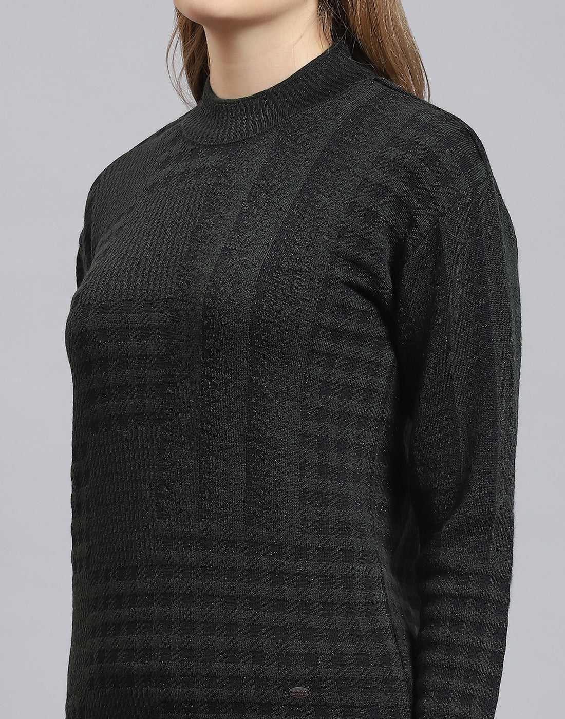 Women Green Self Design Round Neck Full Sleeve Cords Set - Image 6