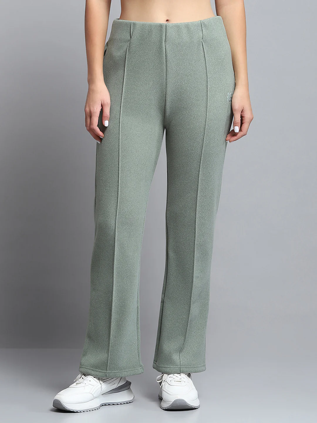 Rock.it Women Green Solid Collar Full Sleeve Tracksuit - Image 8