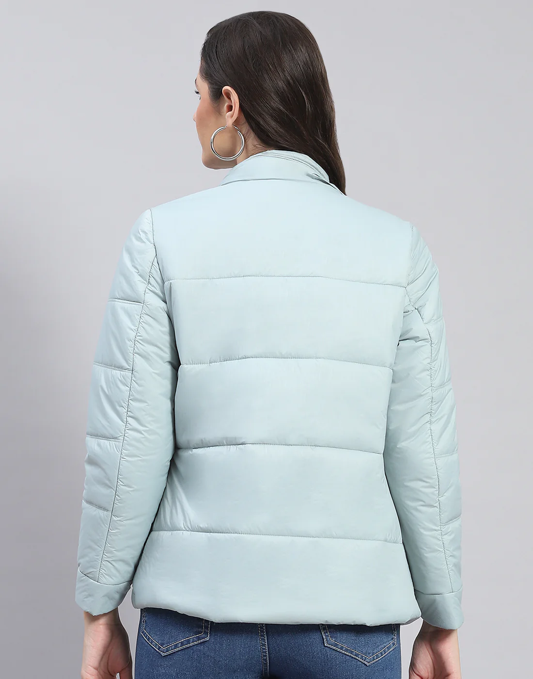 Women Green Solid Hooded Full Sleeve Jacket - Image 6