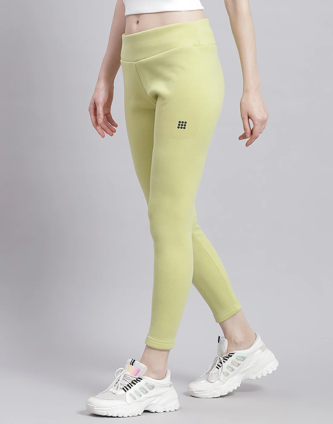 Rock.it Women Green Solid Regular Fit Legging - Image 3