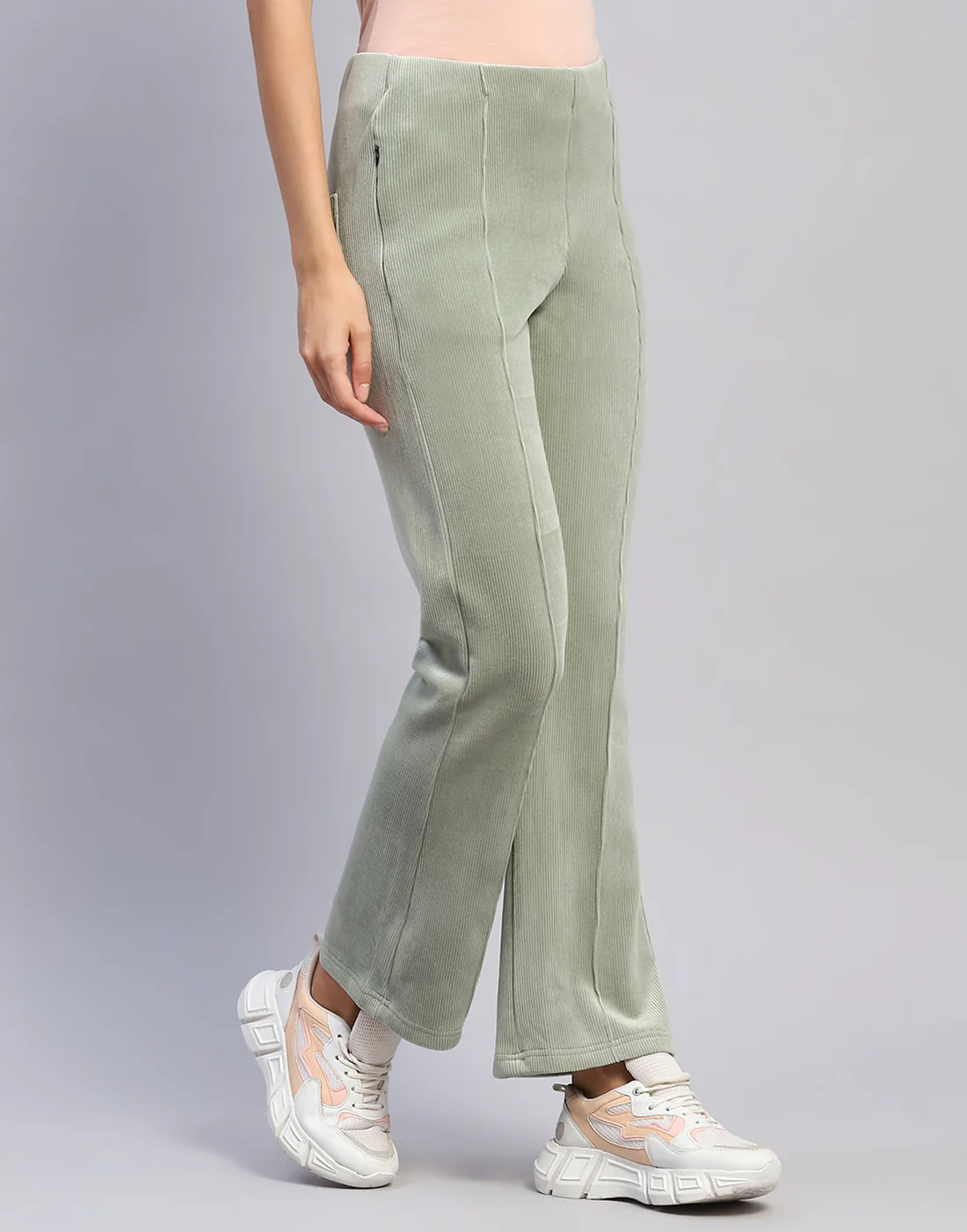 Rock.it Women Green Solid Regular Fit Winter Lower - Image 4