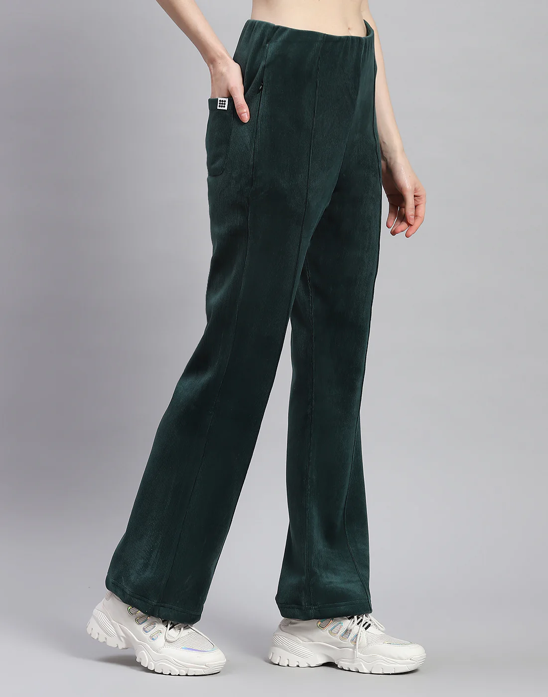 Rock.it Women Green Solid Regular Fit Winter Lower - Image 4