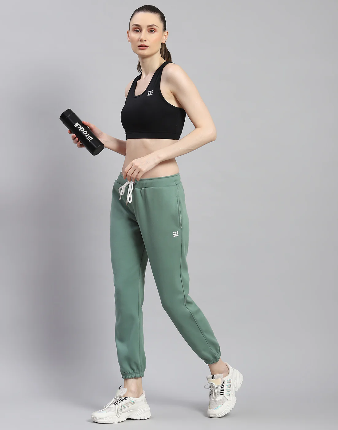 Rock.it Women Green Solid Regular Fit Winter Lower - Image 2