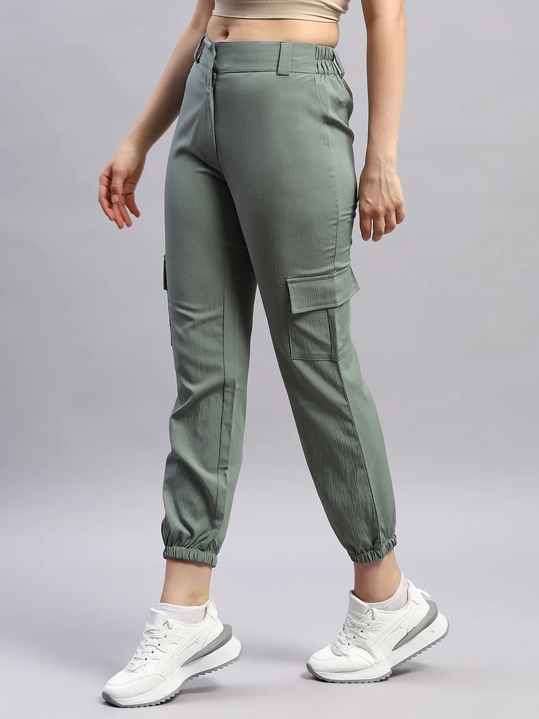 Rock.it Women Green Solid Regular Fit Lower - Image 2