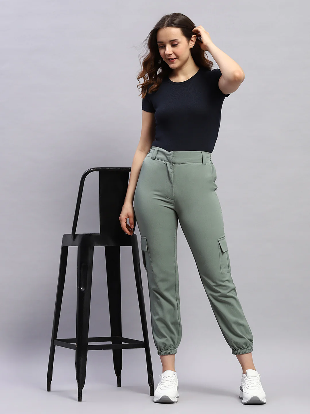 Rock.it Women Green Solid Regular Fit Lower - Image 5