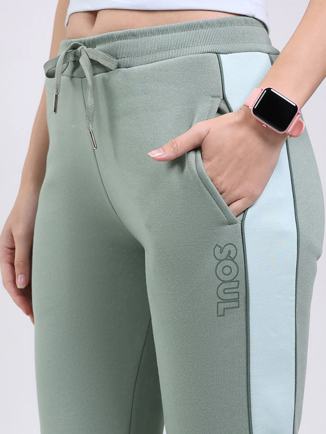Women Green Solid Regular Fit Winter Lower - Image 6