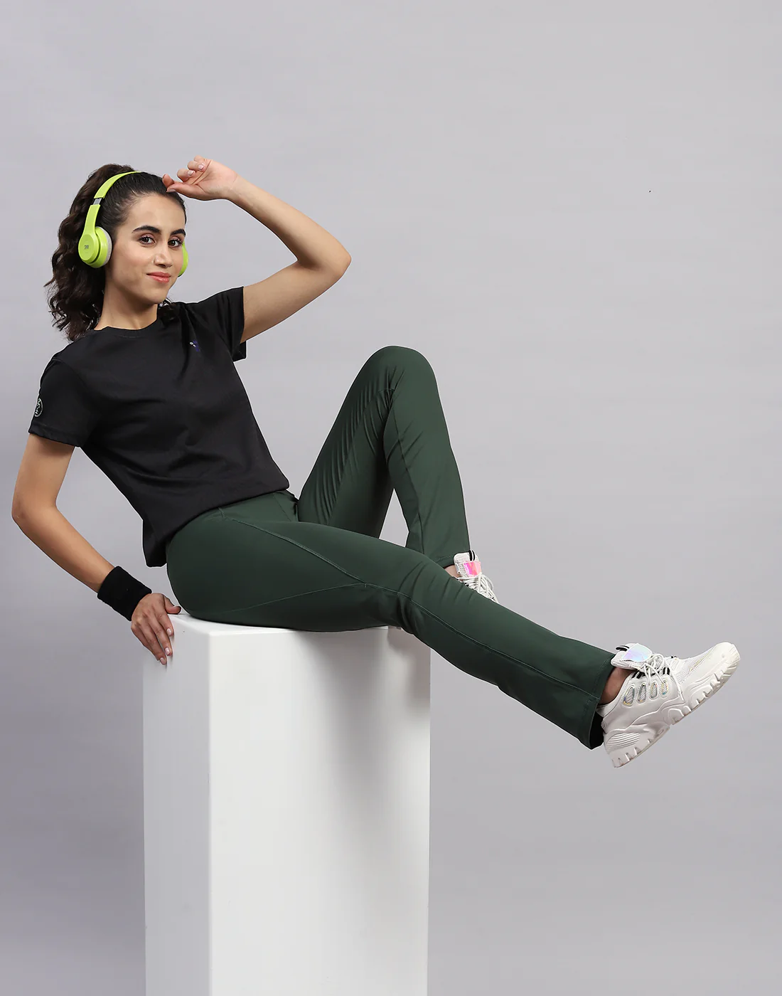 Rock.it Women Green Solid Smart Fit Lower - Image 2