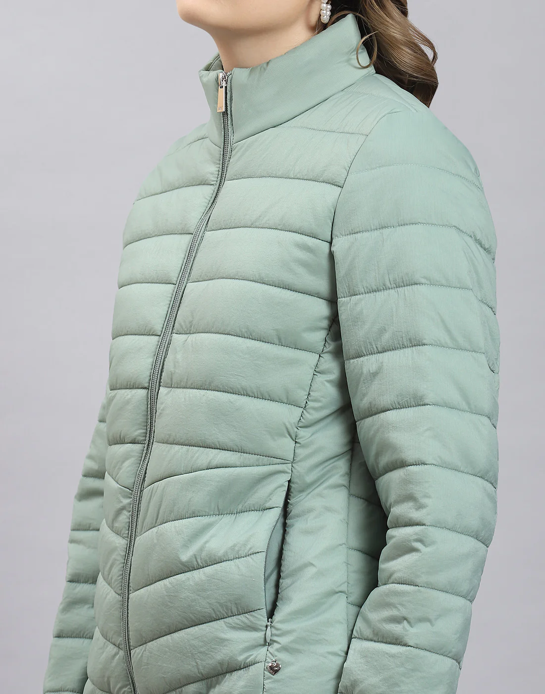 Pack it, style it, slay it, Women Green Packable Full Sleeve Jacket - Image 7