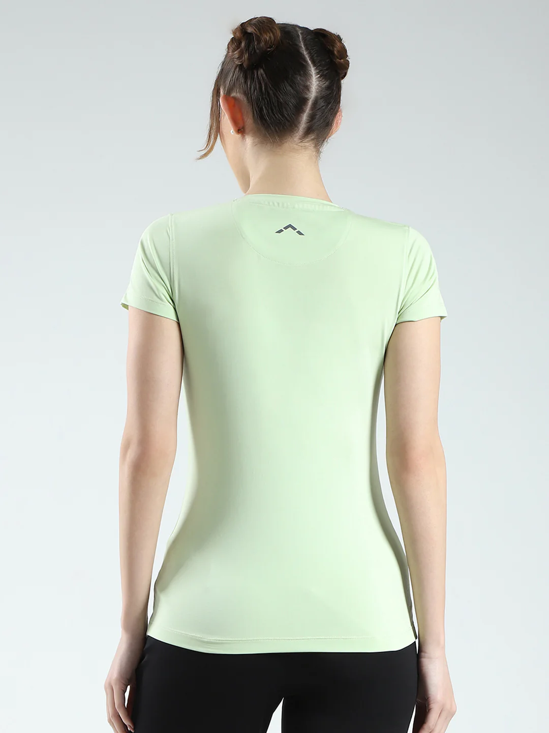 Rock.it Women Green Solid Round Neck Half Sleeve Top - Image 5